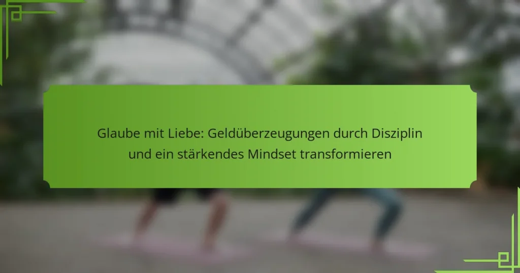Glaube mit Liebe: Geldüberzeugungen durch Disziplin und ein stärkendes Mindset transformieren