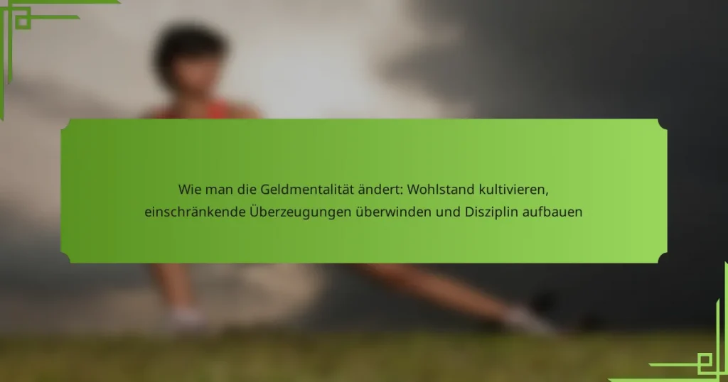 Wie man die Geldmentalität ändert: Wohlstand kultivieren, einschränkende Überzeugungen überwinden und Disziplin aufbauen