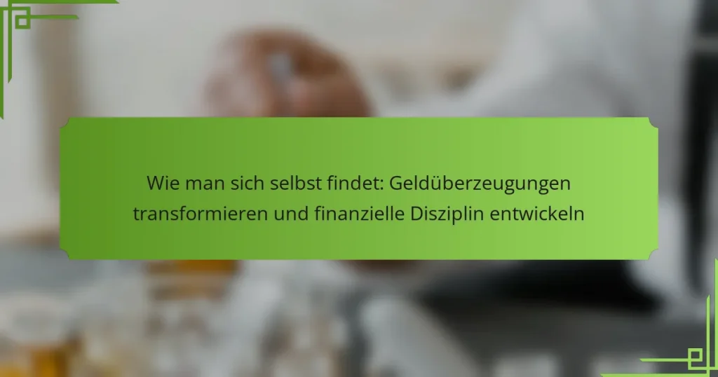 Wie man sich selbst findet: Geldüberzeugungen transformieren und finanzielle Disziplin entwickeln